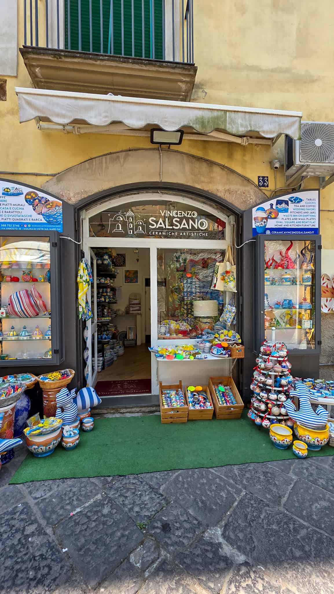 a souvenir shop in salerno