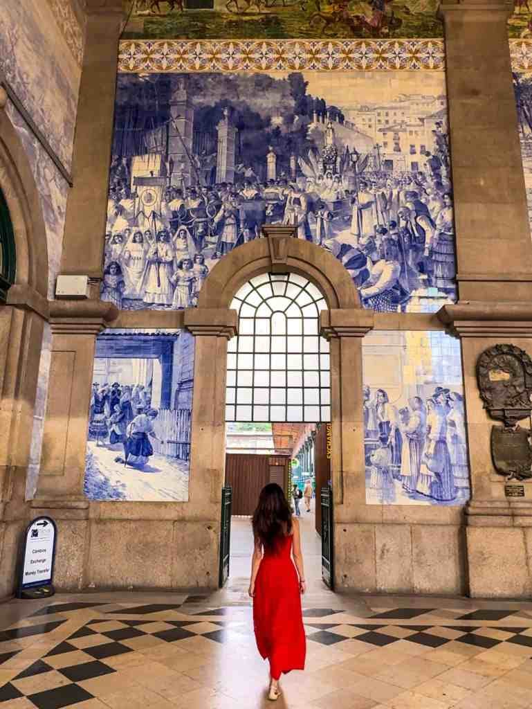 the author at sao bento train station in porto