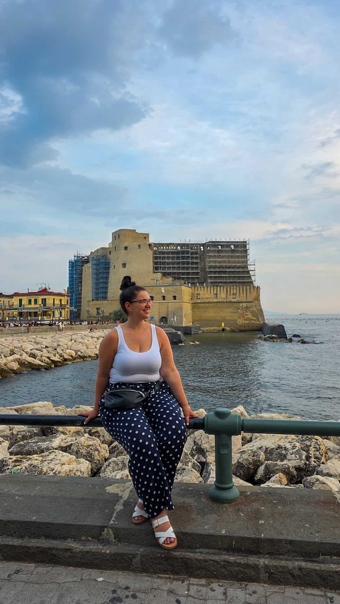 the author by castel dell'ovo in naples