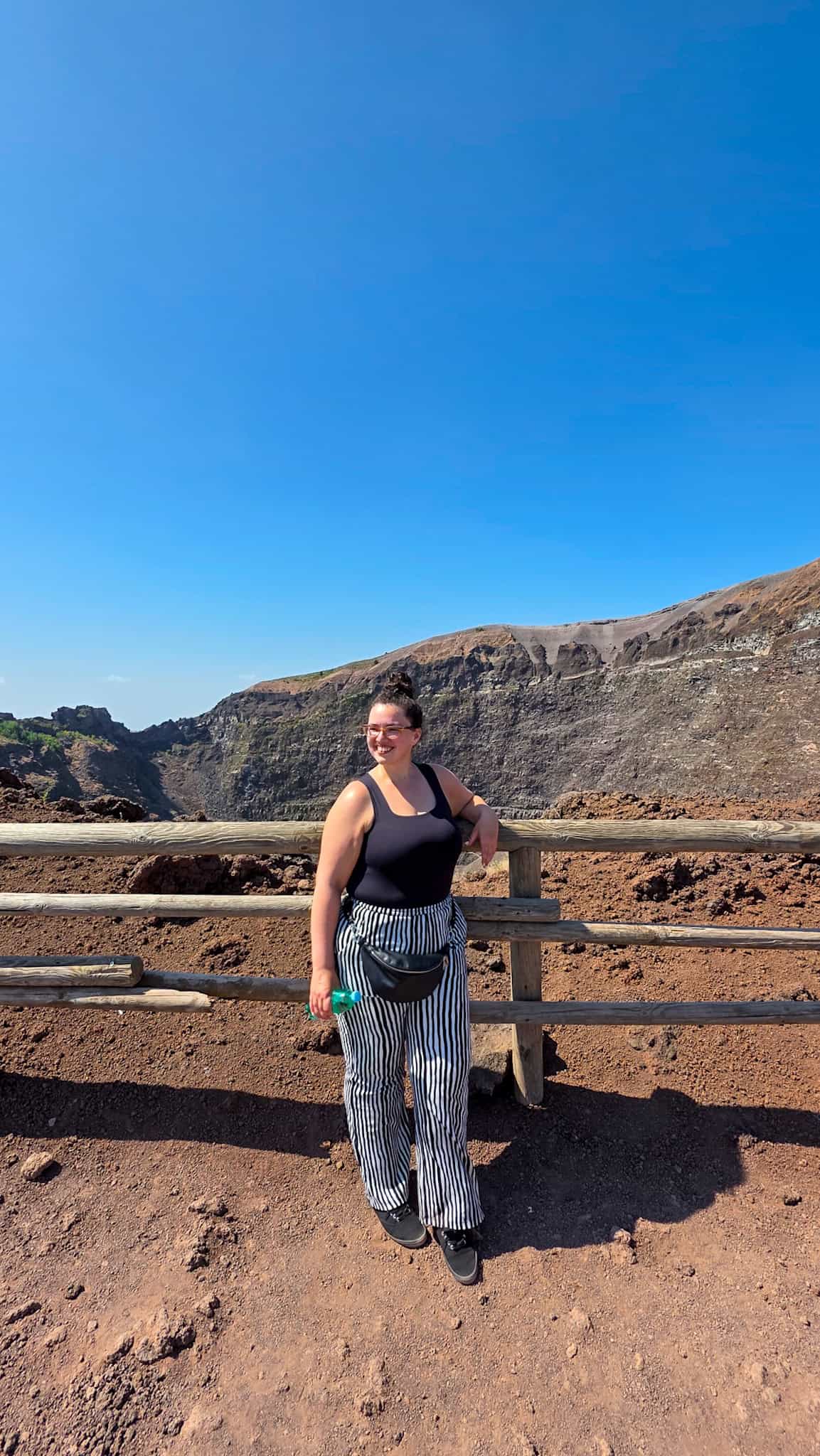 the author by the vesuvius crater