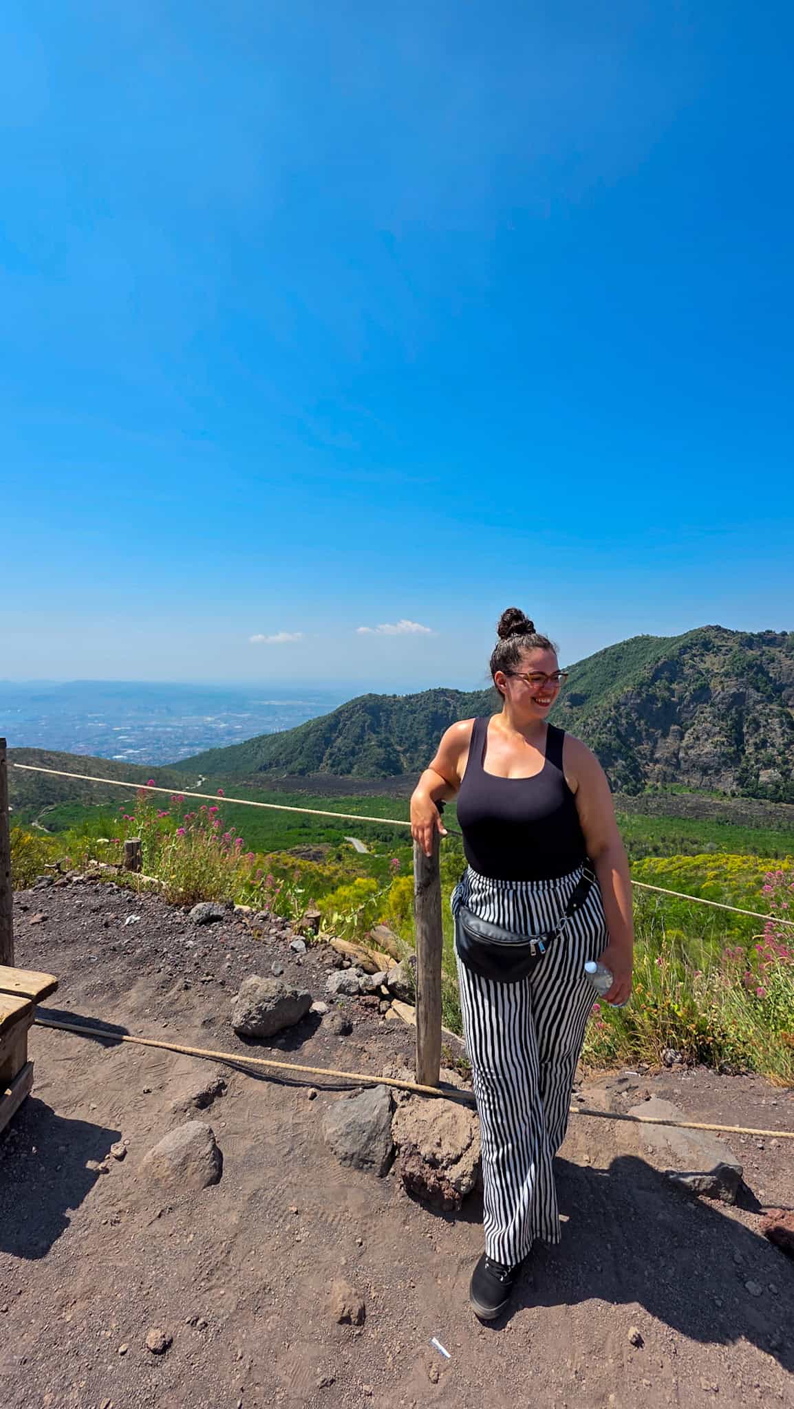 the author hiking mount vesuvius