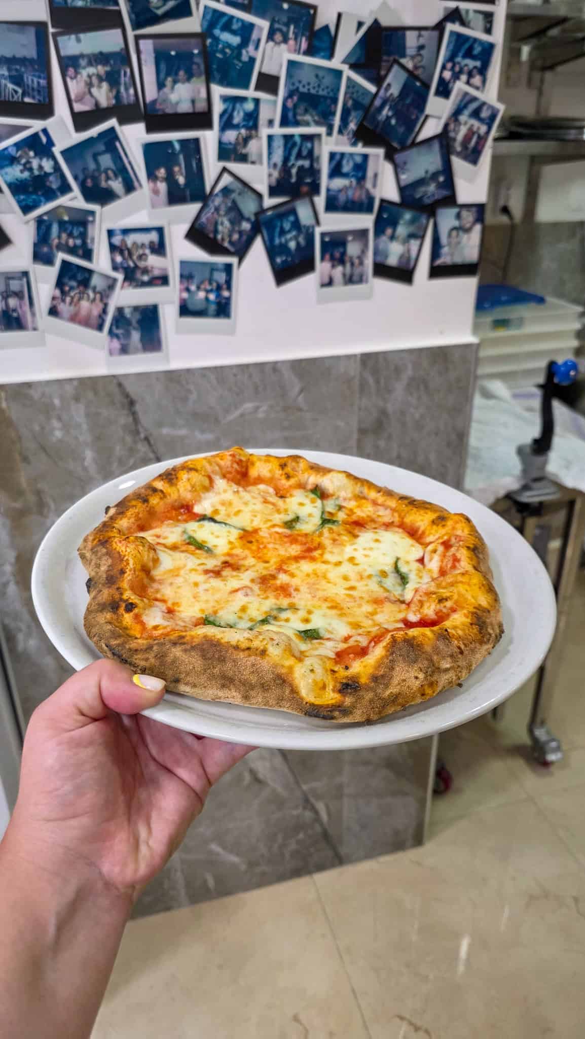 the pizza the author made at a pizza making workshop