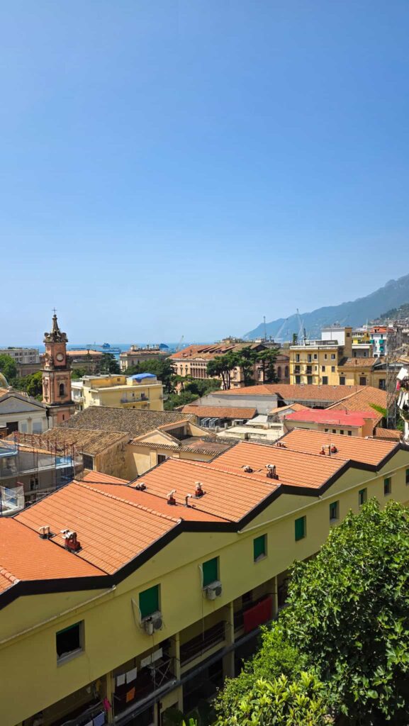 the view from giardino della minerva in salerno