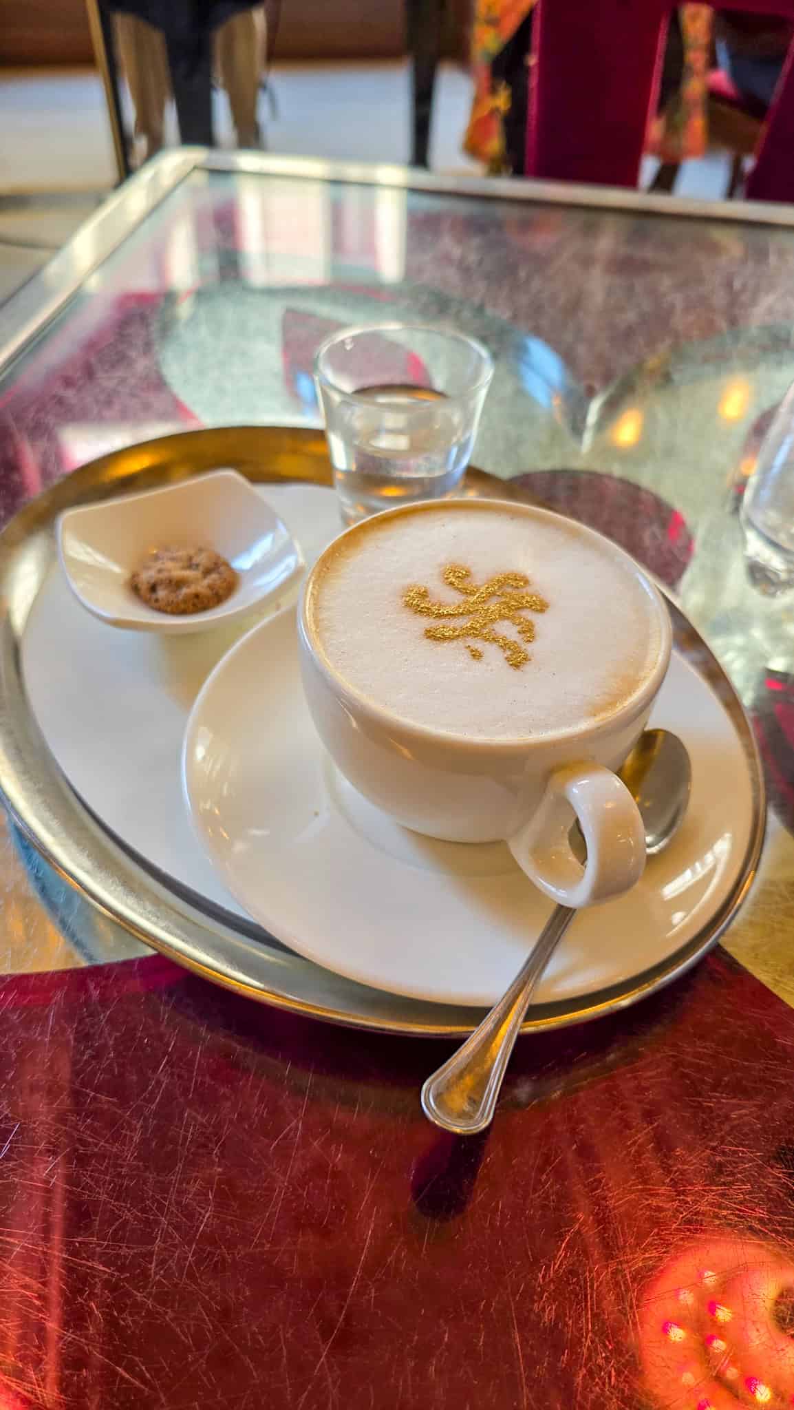 cup of cappuccino at new york cafe in budapest