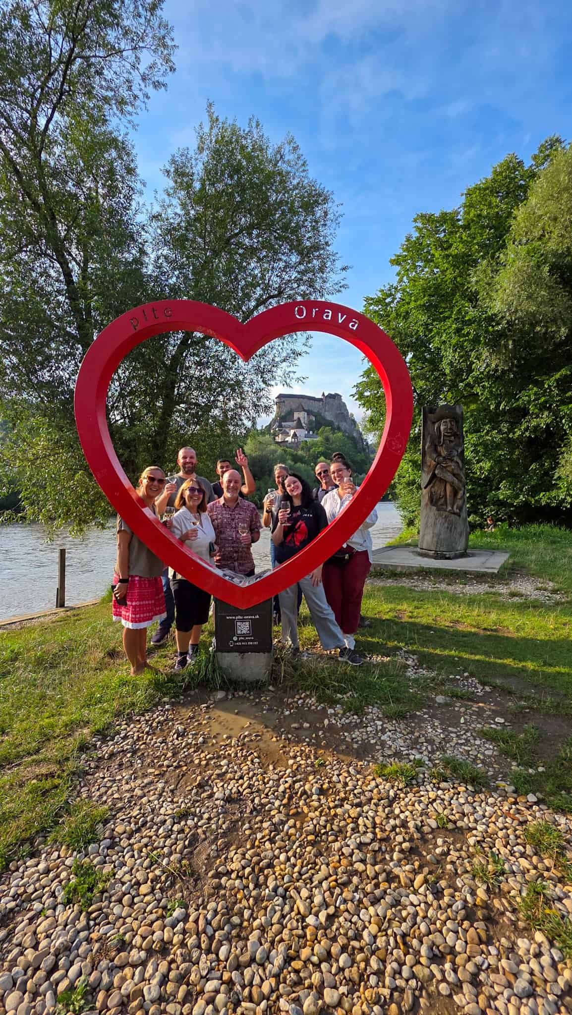 the author and other travelers from her day trip to rural slovakia