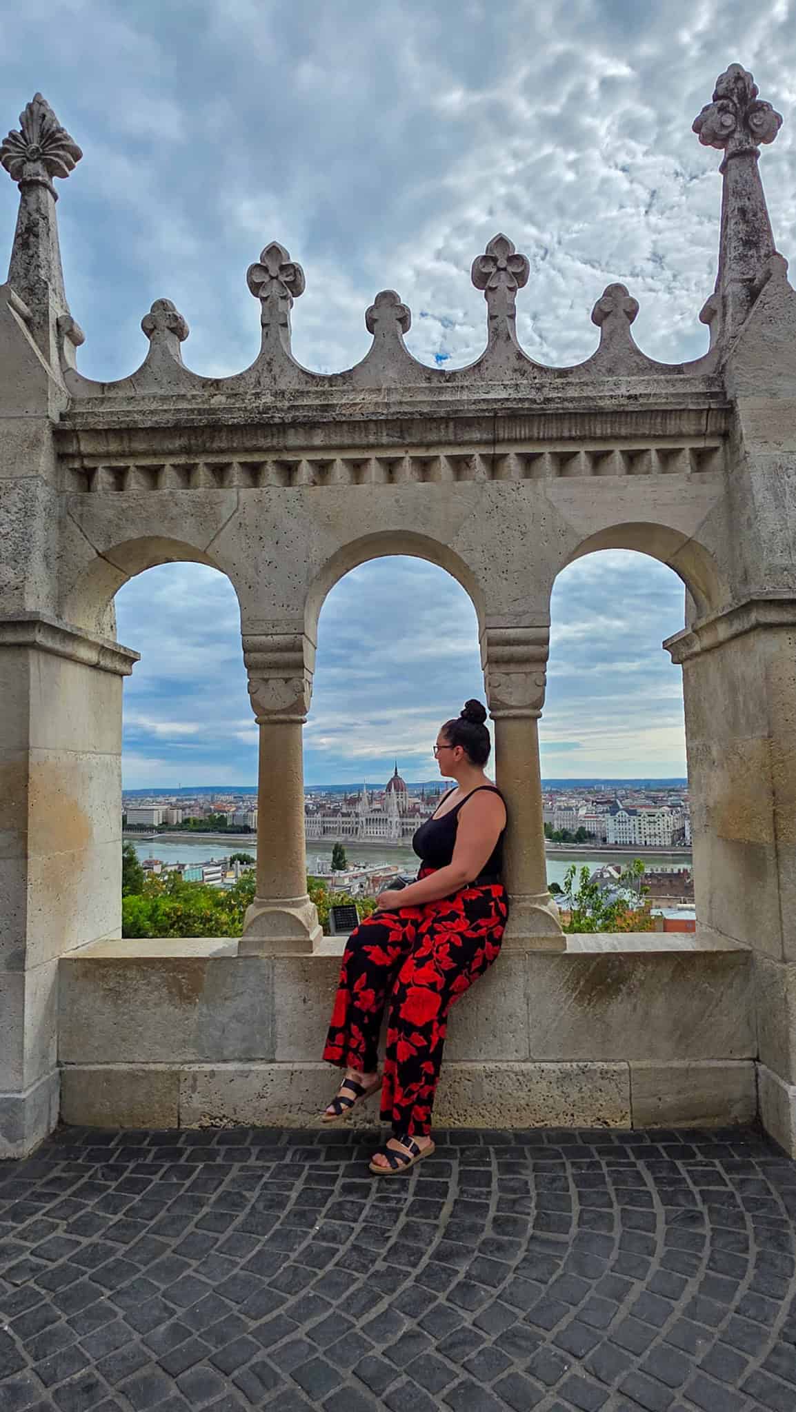 the author at fisherman's bastion in budapest