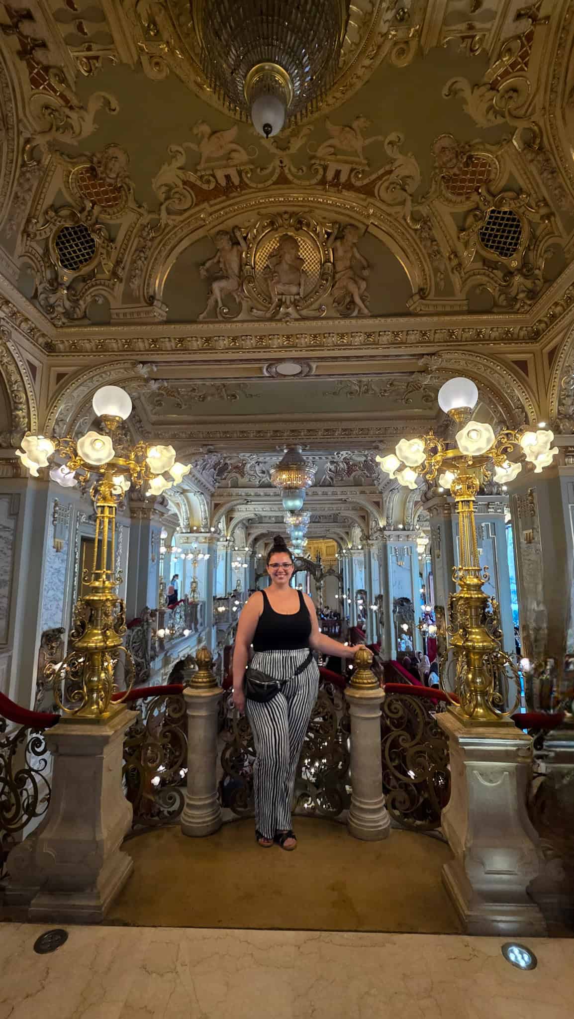 the author at new york cafe budapest