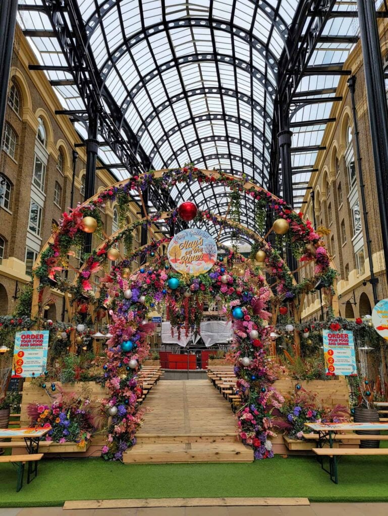 christmas decorations at the southbank centre christmas market in london