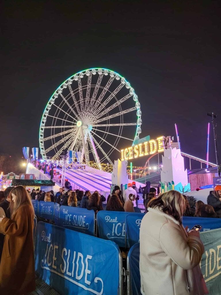 ferris wheel at winter wonderland at hyde park in london