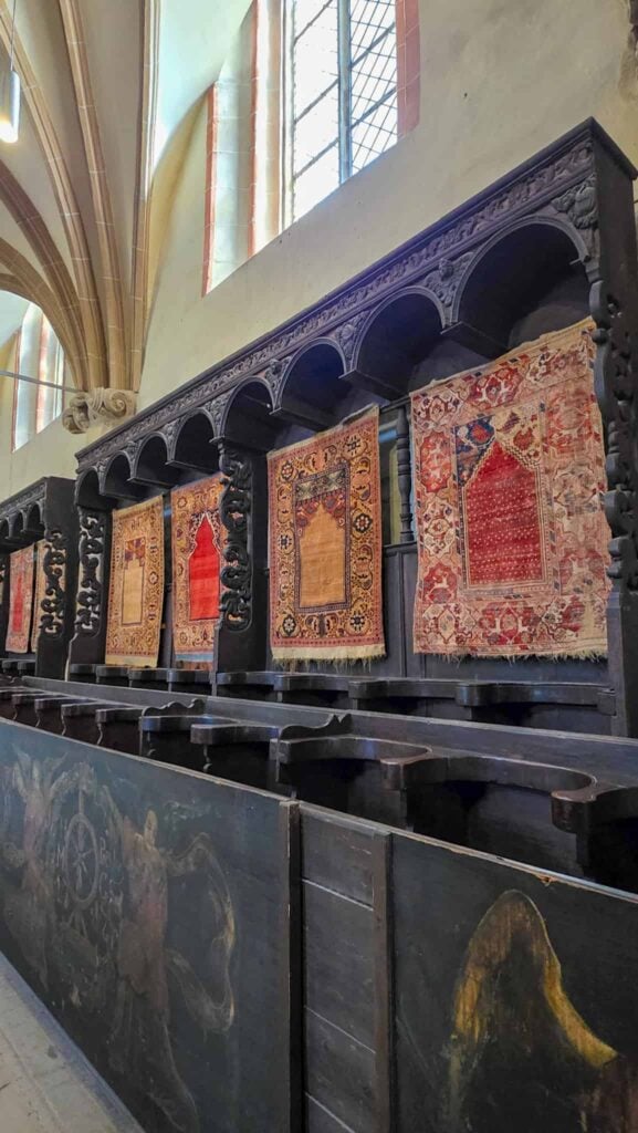 rug collection in the black church in brasov