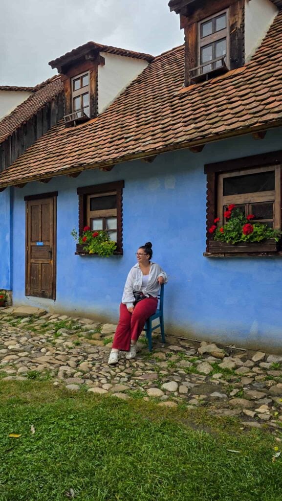 the author at king charles' house in viscri