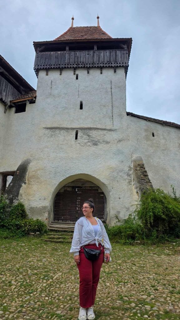the author at viscri fortified church