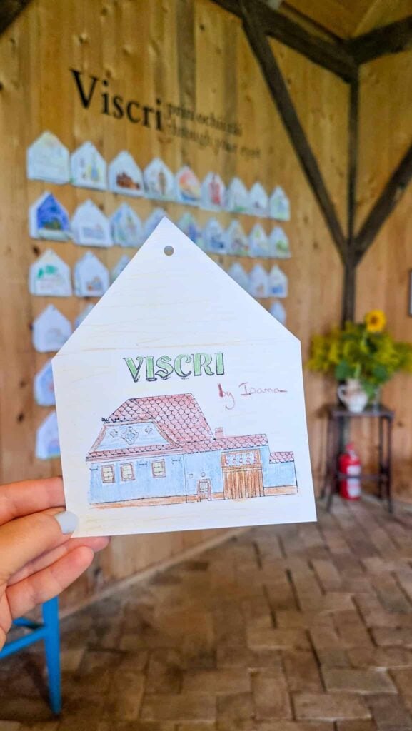 the author's postcard of viscri
