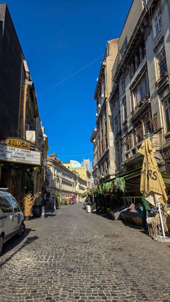 the entrance to bucharest's old town
