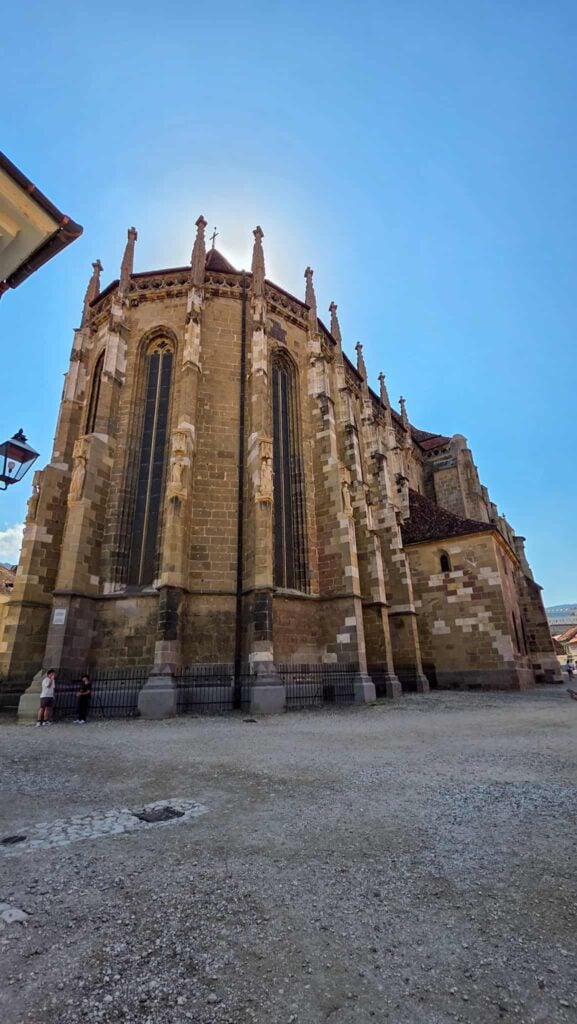 the outside of the black church in brasov, the first stop on the 4 days in transylvania itinerary