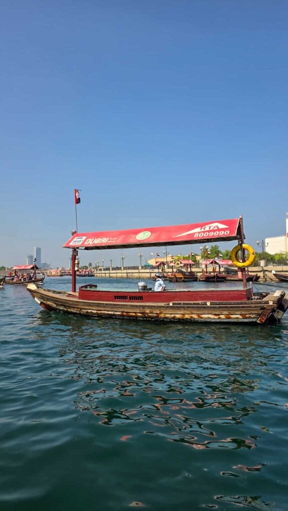 an abra boat in dubai
