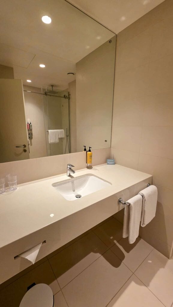 bathroom at rove downtown dubai