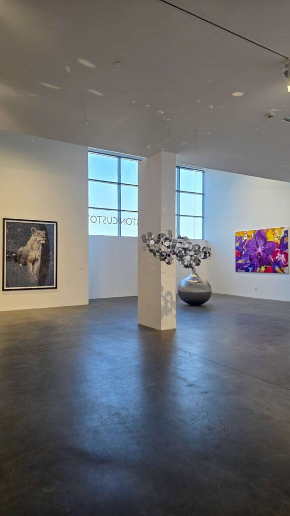 paintings in a gallery on alserkal avenue in dubai