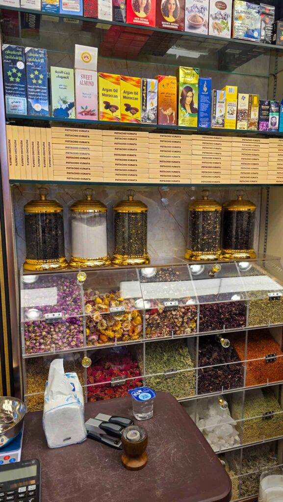 spices at a store at the spice souk in dubai