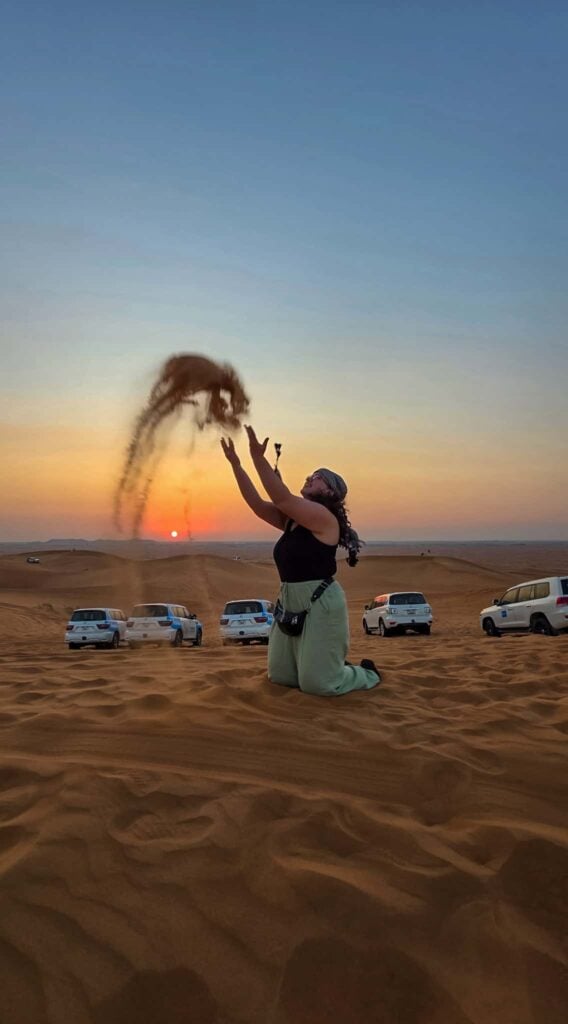 the author in the dubai desert