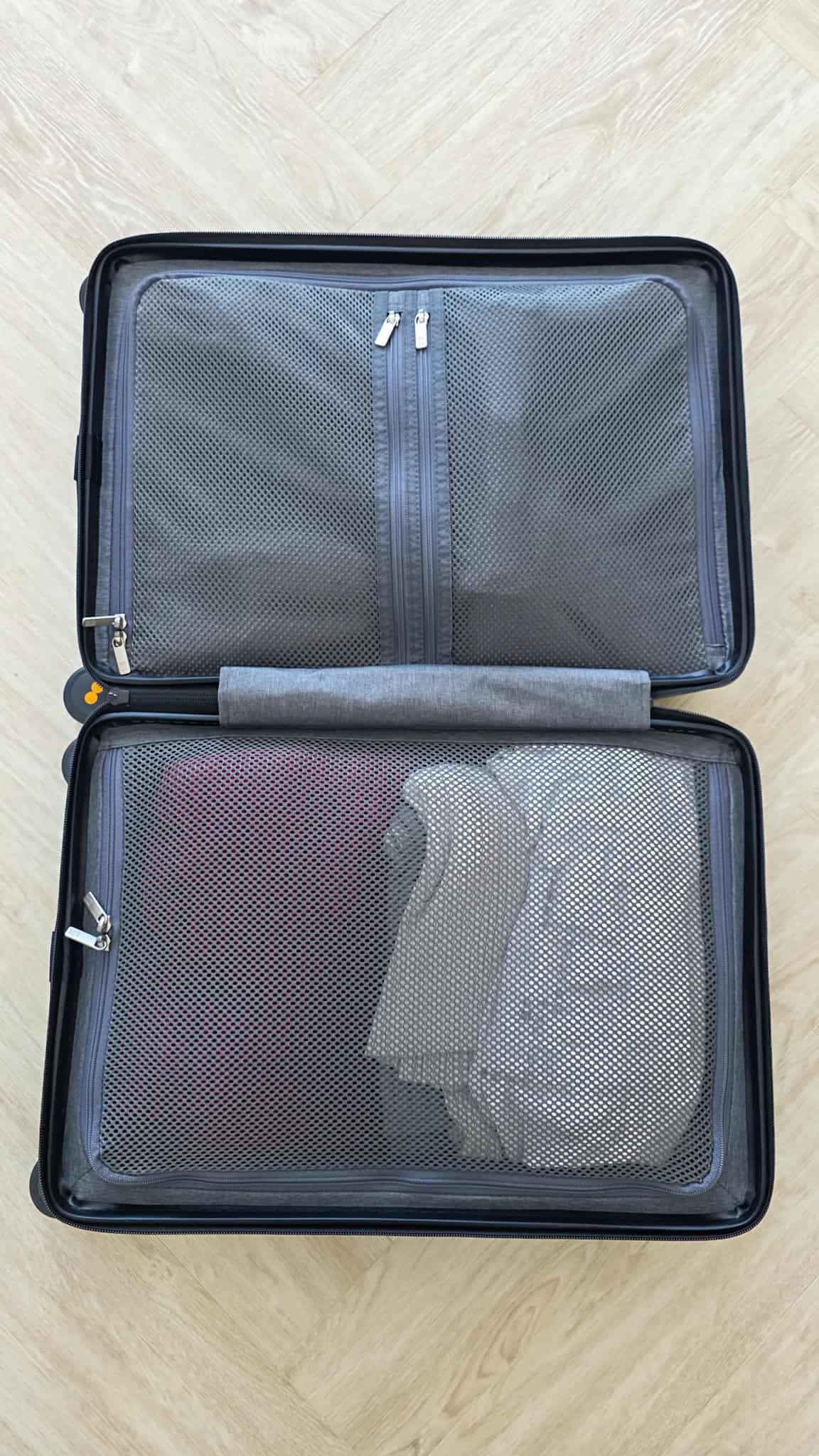 the interior of my LEVEL8 carry-on