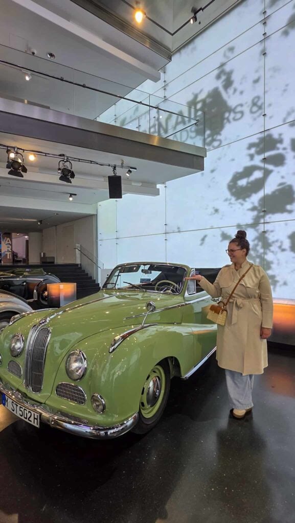 the author by a car at the bmw museum munich