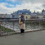 the author on the Makartsteg bridge, on the salzburg 1 day itinerary