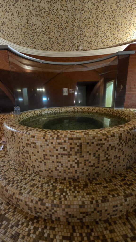 hot plunge pool at chreli abano, tbilisi sulfur baths
