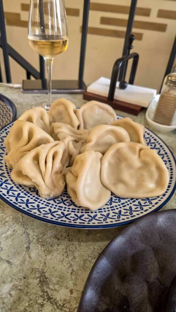 khinkali dumplings at ode restaurant in tbilisi