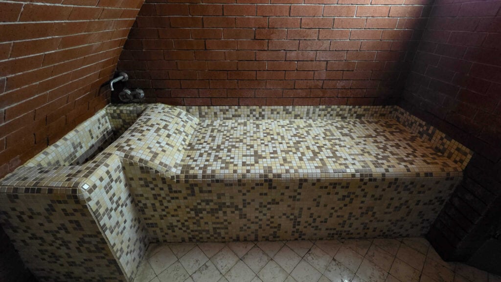 place for scrub massage at chreli abano, on of the sulfur bathhouses in tbilisi