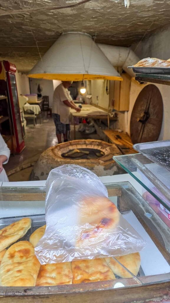 savory pies at georgian bakery in tbilisi