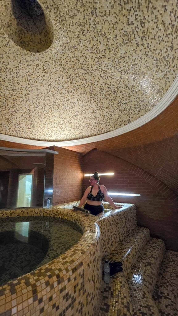 the author at the sulphur baths in tbilisi