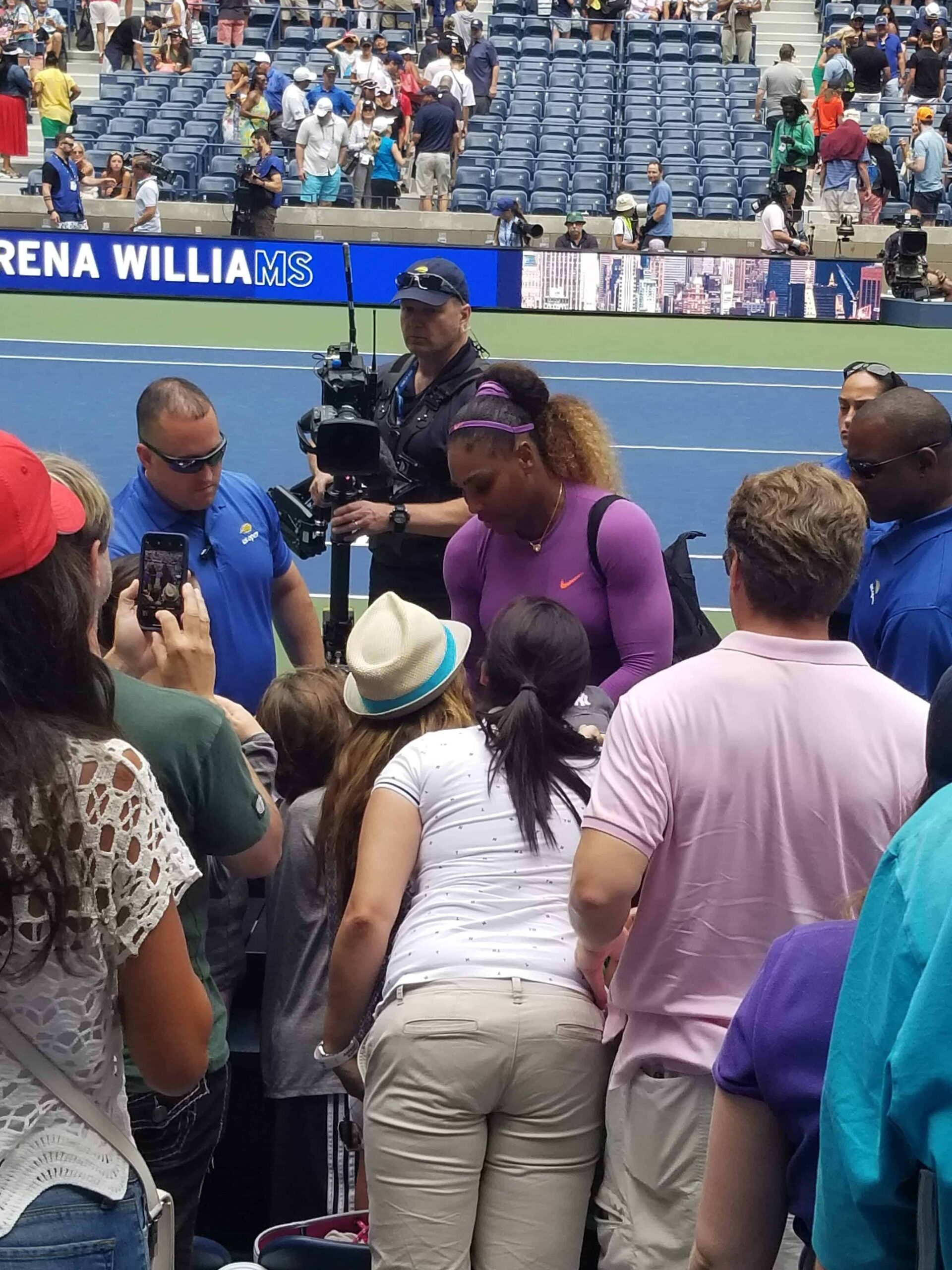 serena williams signing autographs at the us open tennis tournament