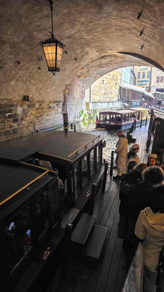 the boat for the vtlava river cruise in prague