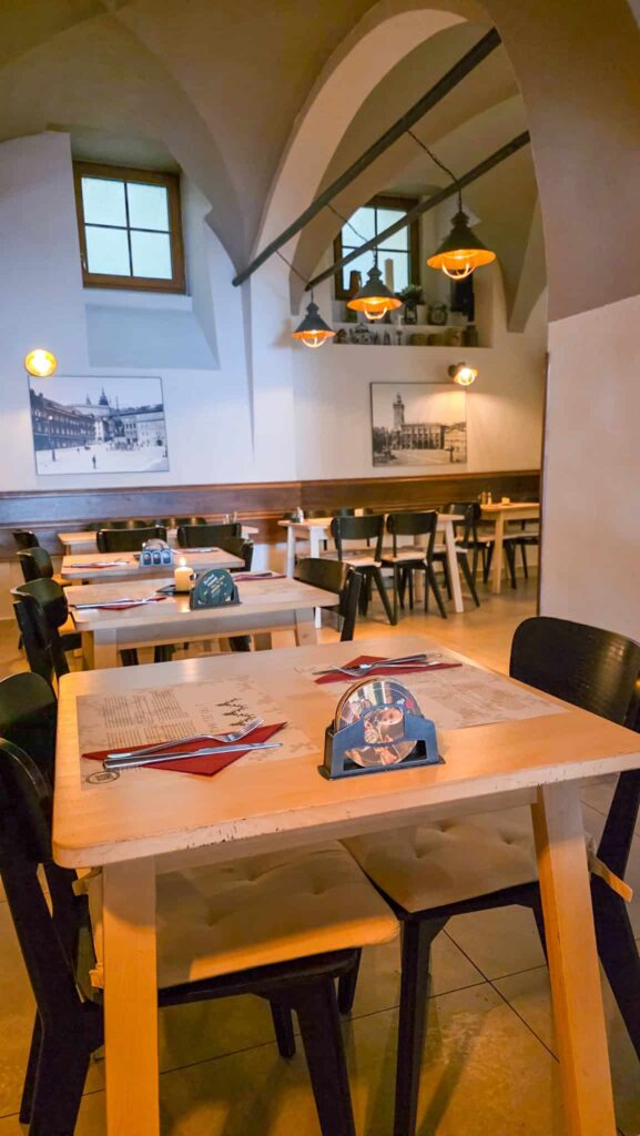 Interior of U Tri Jelinku restaurant in prague