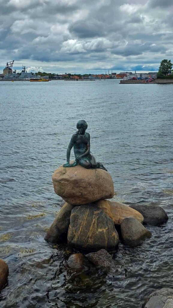 The Little Mermaid statue in Copenhagen