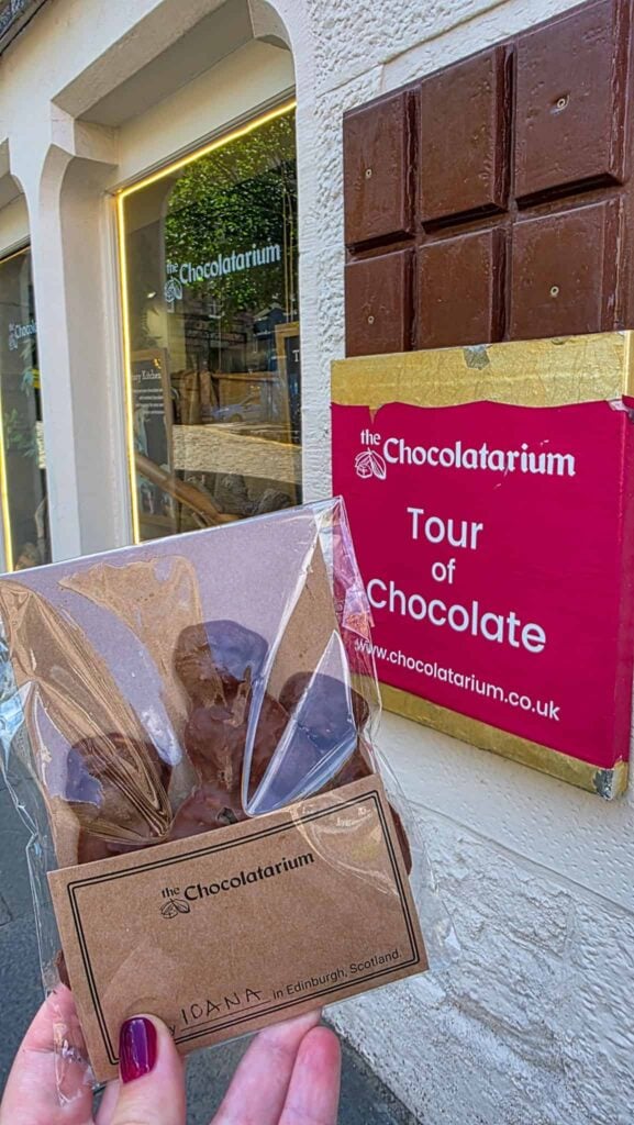 chocolate bars the author made at the chocolatarium edinburgh