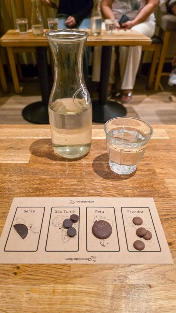 chocolate tasting at the chocolatarium edinburgh
