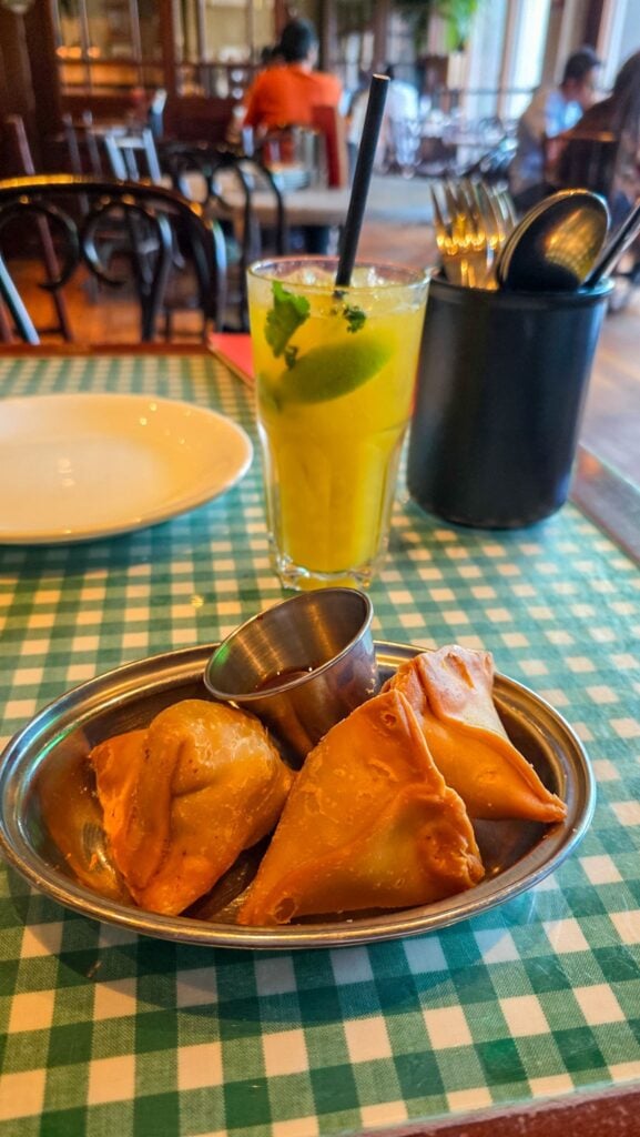 samosas at dishoom edinburgh, on my where to eat in edinburgh list