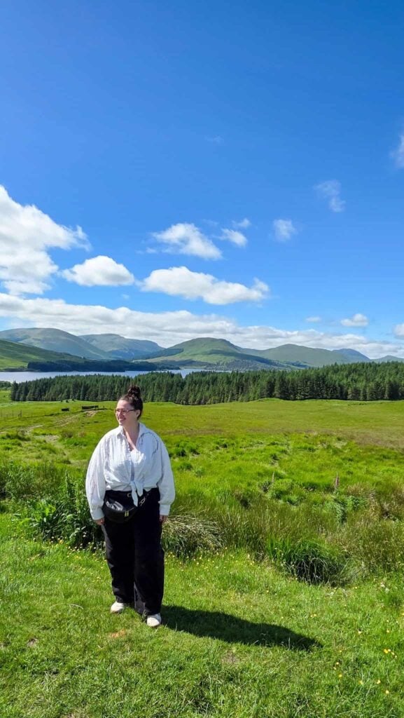 the author in the scottish highlands