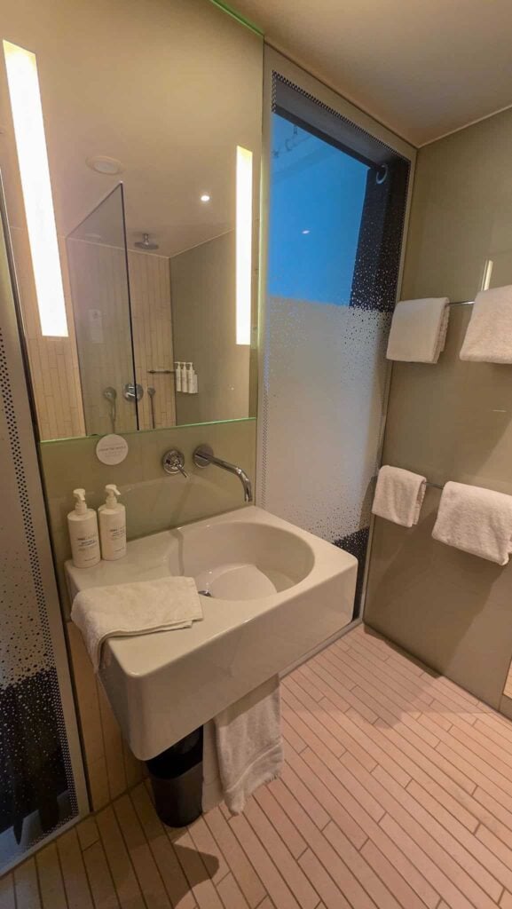 the sink in author's room at AC Hotel Bella Sky Copenhagen